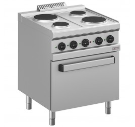 4 főzőlapos Diamond álló elektromos tűzhely elektromos sütővel GN2/1, grill funkcióval