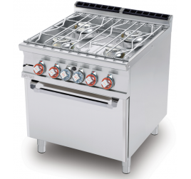 4 égőfejes Lotus álló gáztűzhely gázüzemű statikus sütővel