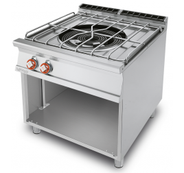 1 égőfejes, 2 körös Lotus álló gáztűzhely nyitott semleges tárolóval