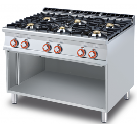6 égőfejes Lotus álló gáztűzhely nyitott semleges tárolóval
