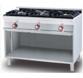 3 égőfejes Lotus álló gáztűzhely nyitott semleges tárolóval