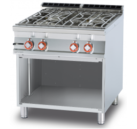 4 égőfejes Lotus álló gáztűzhely nyitott semleges tárolóval, vízfeltöltési lehetőséggel