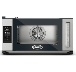 3 tálcás UNOX BAKERLUX SHOP.Pro ELENA.MATIC MASTER elektromos légkeveréses sütő párásítással, digitális vezérléssel