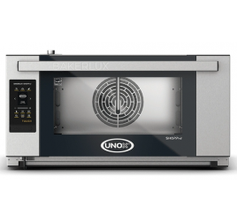 3 tálcás UNOX BAKERLUX SHOP.Pro ELENA TOUCH elektromos légkeveréses sütő párásítással, digitális vezérléssel