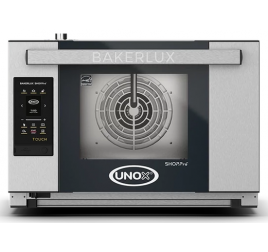 3 tálcás UNOX BAKERLUX SHOP.Pro STEFANIA TOUCH elektromos légkeveréses sütő párásítással, digitális vezérléssel