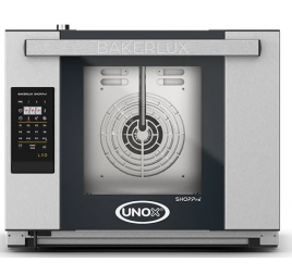 4 tálcás UNOX BAKERLUX SHOP.Pro ARIANNA LED elektromos légkeveréses sütő párásítással, digitális vezérléssel