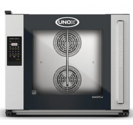 6 tálcás UNOX BAKERLUX SHOP.Pro VITTORIA LED elektromos légkeveréses sütő párásítással, digitális vezérléssel