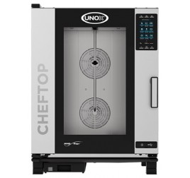10 tálcás UNOX CHEFTOP Plus gázüzemű kombisütő digitális vezérléssel