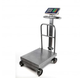 Ellenőrző ipari raktári gurulós mérleg 300 kg - fém kijelző