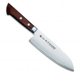 170 mm-es SATAKE Noushu Masamune Saku Shirogami Santoku japán konyhakés