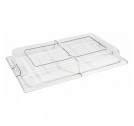 GN1/1-es szendvicstartó felhajtható ajtóval, tálcával