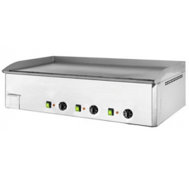 3 zónás asztali elektromos rostlap sima, öntöttvas sütőfelülettel