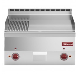 2 zónás Diamond asztali elektromos rostlap 2/3 sima és 1/3 bordázott öntöttvas sütőfelülettel