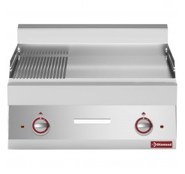 2 zónás Diamond asztali elektromos rostlap 2/3 sima és 1/3 bordázott öntöttvas sütőfelülettel