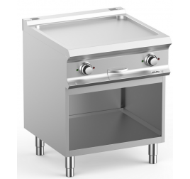 2 zónás MBM álló elektromos rostlap sima, öntöttvas sütőfelülettel, nyitott semleges tárolóval (prémium)