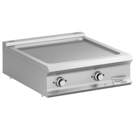 2 zónás MBM asztali elektromos rostlap bordázott, öntöttvas sütőfelülettel