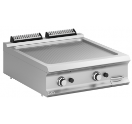 2 zónás MBM asztali gázüzemű rostlap bordázott, öntöttvas sütőfelülettel