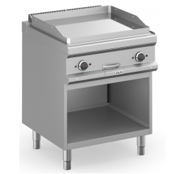 2 zónás MBM álló elektromos rostlap sima, krómozott sütőfelülettel, nyitott semleges tárolóval