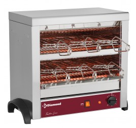 2 szintes Diamond toaster 6 db sütőrostéllyal